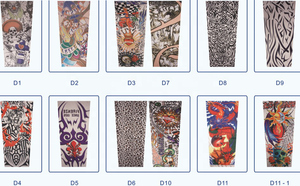 Manches de Tatouage de Qualité Supérieure, Personnalisables, Fraîches, Protection Solaire, Cyclisme, Nylon Très Élastique - Product Image 2