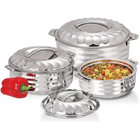 Ensemble cadeau de 3 casseroles isothermes en acier inoxydable 410 pour garder les aliments au chaud ou au froid
