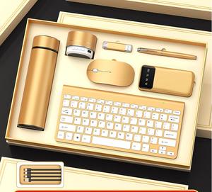 OEM/ODM Заводская дешевая беспроводная клавиатура + мышь + ручка + Power Bank + Otg Usb флэш-накопитель бизнес 5 в 1 подарочные наборы