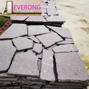 Losas de <span class=keywords><strong>piedra</strong></span> de pavimentación locas de pórfido rojo para pavimentadora de camino de Patio - Product Image 2