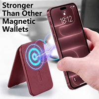 Portefeuille magnétique en cuir PU OEM pour iPhone 15 Pro Max, support de cartes avec blocage RFID, vente en gros d'usine