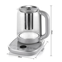Nouvelle arrivée, bouilloire électrique portable 2L grande capacité, multifonctionnelle, sans fil, bouilloire électrique en verre, théière pour la maison et l'hôtel