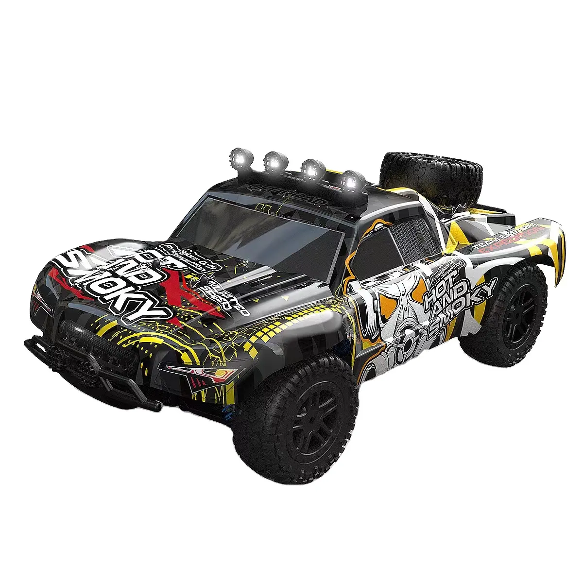 Remote control car 1/10 full proportion four-wheel drive with lights, remote control high-speed mountain mouse electric driftcar