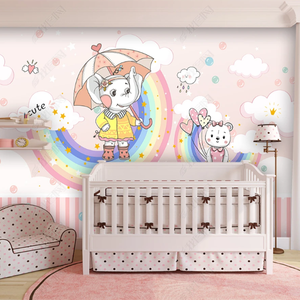 <span class=keywords><strong>Papier</strong></span> <span class=keywords><strong>peint</strong></span> pour chambre de filles La <span class=keywords><strong>petite</strong></span> princesse et le château de la licorne conte de fées rose Murale - Product Image 5