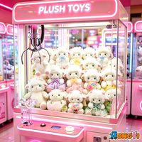 Peluches mélangées de 8 pouces pour machine à grue, animaux mignons assortis (chats), en vrac, peluches douces, prix d'arcade, jouets pour centre de jeux, jouets de carnaval, petits cadeaux