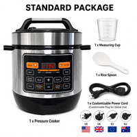 Cuisinière électrique à pression double tension 6L |   Autocuiseur multifonction 12-en-1 en acier inoxydable 304 pour usage domestique, hôtelier et commercial