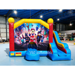 Castillo Inflable con Tobogán con Temática de Superhéroes Personalizado, Casa Inflable al por Mayor, Brincolines Inflables para Alquiler - Product Image 1