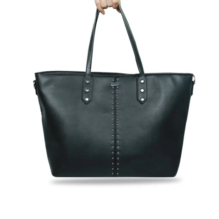 Bolsa grande de couro e de mão, bolsa feminina com alça superior de ombro, sacola de hobo
