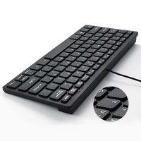 Clavier USB filaire optique personnalisé avec logo d'usine, ultra-fin, 87 touches, mini-clavier professionnel pour ordinateur de bureau/tablette, prêt à l'emploi