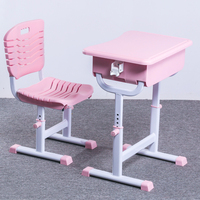 Ensemble de collège élémentaire Table en plastique Mobilier de salle de classe Chaise d'étude et bureau pour étudiants et enfants Fabrication