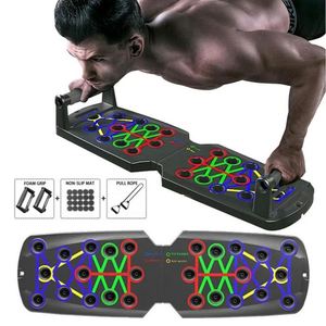Équipement de gym à domicile 28-en-1 : Planche de pompes pliable en caoutchouc ABS et Corde de traction pour entraînement abdominal – Durable et portable - Product Image 3