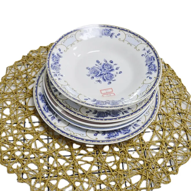 Peralatan Makan Keramik Dynasties Ming dan Qing Kuno Tiongkok Piring Porselen Gaya Istana Kerajaan Kuno