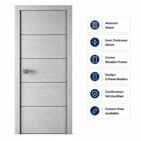 Porte intérieure en bois ignifugée 20-60 minutes certifiée WH, style moderne et minimaliste pour hôtel, appartement, bureau, école, résidence haut de gamme