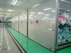 Entrepôt électrique mobile Rangement Rouleau en tissu Étagères métalliques Rack