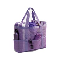Sac fourre-tout d'été en toile unie grande capacité, imperméable et anti-sable pour femme, idéal pour la natation, le fitness et le voyage