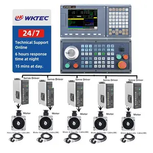 Controlador cnc para desktop, controlador cnc de 5 eixos para torno cnc com suporte plc atc similar siemens cnc sistema de controle