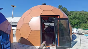 Tienda de cúpula de vidrio Geodésico de madera con energía solar ecológica para glamping y eventos al aire libre - Product Image 3