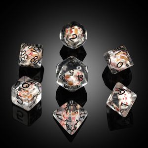 DNDND Blood Spot Skull Resin Dice Set pour les jeux <span class=keywords><strong>de</strong></span> rôle <span class=keywords><strong>et</strong></span> <span class=keywords><strong>de</strong></span> table Dungeons and <span class=keywords><strong>Dragons</strong></span> DND - Product Image 5