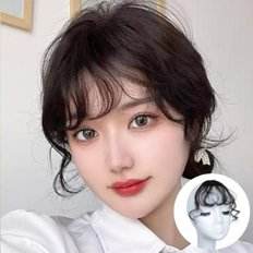 Cabello Remy brasileño S-Curl Wave Bangs Wand Hairpiece Remi Grade Side Hair Part con flecos permanentes - Product Image 1