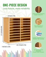 Marqueur en bambou, boîte en bois, adapté à la décoration de la maison, de la salle de classe et du bureau