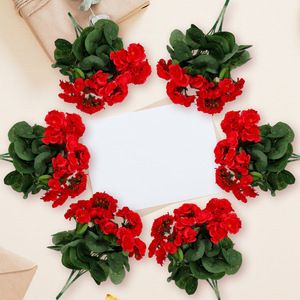 ดอกเบโกเนียประดิษฐ์สีแดง สำหรับตกแต่งภายในและภายนอกบ้านและสวน - Product Image 4