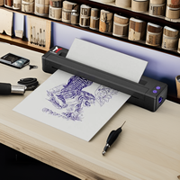 MHT-P19 10% Penjualan Terlaris Tanpa Tinta Portabel A4 Mini Printer Stencil Tato Thermal Nirkabel Mobile BT+USB 203dpi Garansi 1 Tahun