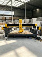 Machine de découpe de pierre à pont 4+1 axes ZEUS pour marbre/granit/quartz/porcelaine, moteur 15KW+7.5KW, pompe, boîte de vitesses, roulement
