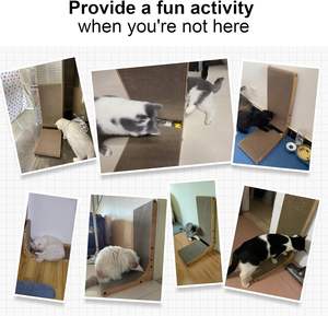 Papan penggaruk kucing bentuk L, dapat dilepas pengeruk kucing tiang untuk kucing Grinding cakar mendaki mainan perlengkapan furnitur hewan peliharaan - Product Image 5