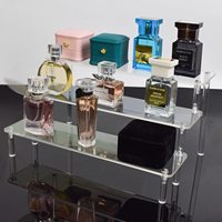 Exhibidores Acrílicos Transparentes Personalizados de 3 y 4 Niveles, Organizador Portátil de Mesa para Cosméticos, Cupcakes y Postres, para el Hogar y Comercios