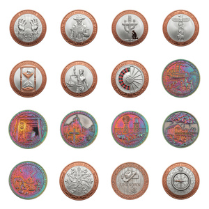 Pièce de monnaie commémorative moulée en édition limitée, revolver sablier bicolore cuivre-argent, pièce de défi pour collectionneur, cadeau - Product Image 5