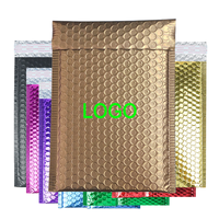 Sacs postaux métalliques de luxe Emballage enveloppe d'expédition Sac avec bulle enveloppe postale holographique personnalisée