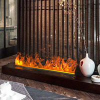 Chimenea Eléctrica 3D de Alta Calidad con Vaporizador de Agua, Inserto de Chimenea con Control Táctil, Humidificador Seguro para Uso en Cine en Casa