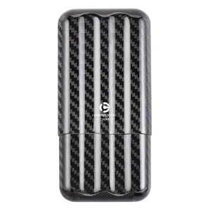 HANNICOOK Laque moderne en fibre de carbone Écologique Étui à cigares à 2 doigts Humidor de voyage Porte-cigare résistant à la pression - Product Image 5