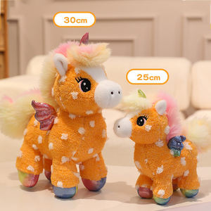 Fantastico bagliore arcobaleno ali unicorni peluche unicorno giocattolo di peluche animali di peluche bambola capelli soffici giocattoli di cavallo mosca - Product Image 5