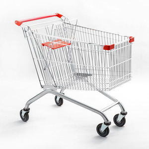 60L Supermarket Grocery Store Euro Style Shopping Cart <strong>Trolley</strong> for Super Market Grocery Shopping Cart - Product Image 2