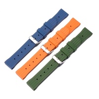 Bracelet de montre en caoutchouc FKM à dégagement rapide Bracelets de plongée Sport étanches pour Seik-o Hommes Bracelet de montre classique 20mm 22mm