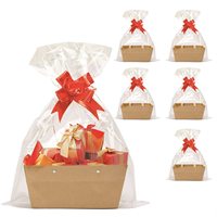 Paniers en papier kraft faits à la main pour Noël, la Saint-Valentin, les mariages et les anniversaires, pour la présentation de cadeaux de fêtes