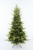 Arbre de Noël pré-éclairé au design minimaliste avec LED intégrées pour une maison contemporaine