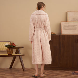 Abito <span class=keywords><strong>da</strong></span> <span class=keywords><strong>notte</strong></span> in morbido corallo di flanella Suoer caldo lungo pigiama <span class=keywords><strong>vestaglia</strong></span> - Product Image 6