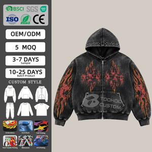 Sudadera con Capucha Personalizada de Algodón de Alta Calidad de 420 g, Estilo Urbano para Hombre, Corte Holgado, Lavado Vintage, Flexible, para Deportes, Gimnasio y Entrenamiento - Product Image 1