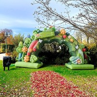 Arche de jardinage gonflable en vente chaude, arche de fleurs de mariage pour la décoration