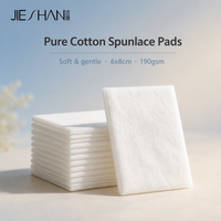 Tampons en coton spunlace OEM & ODM 6x8cm, épais, doux, carrés, pour le démaquillage du visage, coton biologique, biodégradable, logo personnalisé