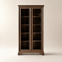 Armoire de luxe moderne avec portes vitrées et tiroirs, meuble de rangement architectural pour chambre à coucher, ensemble de mobilier haut de gamme pour hôtel et maison