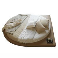 Cadre double Ultra King Round Antique Platform Tufted Luxury Design Modern Up-Holstered Beds
