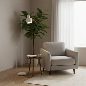 Lampada da terra Serantes, bianca, E27 Max. 25W (F-Bright 1950941-BL) - Product Image 3
