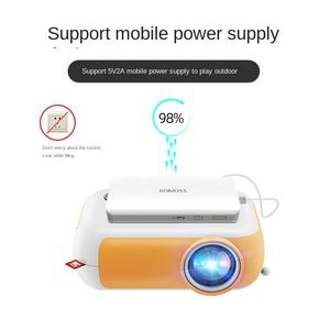 <span class=keywords><strong>Mini</strong></span> projecteur portable A10 LCD 1080P avec batterie intégrée pour la maison, la chambre à coucher, utilisation au chevet, connexion au téléphone portable sans fil, grand format - Product Image 2