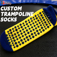 Chaussettes de yoga antidérapantes personnalisées pour adultes et enfants, avec logo, pour le sport, le trampoline et les activités en salle, en caoutchouc, à forte adhérence