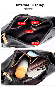 Bolsos de Lujo para Mujer, Gran Capacidad, Bolsos de Mano de Cuero PU Suave, Bolsos de Hombro Vintage para Mujer - Product Image 6