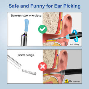 Otoscope portable avec caméra Wifi, nettoyeur d'oreille électrique intelligent sans fil, cuillère visuelle pour le nettoyage des oreilles - Product Image 4
