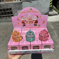 Nouveau jouet anti-stress en forme de gâteau de Noël en maltose, jouet à presser à récupération lente, cadeau de fête populaire, jouet de décompression